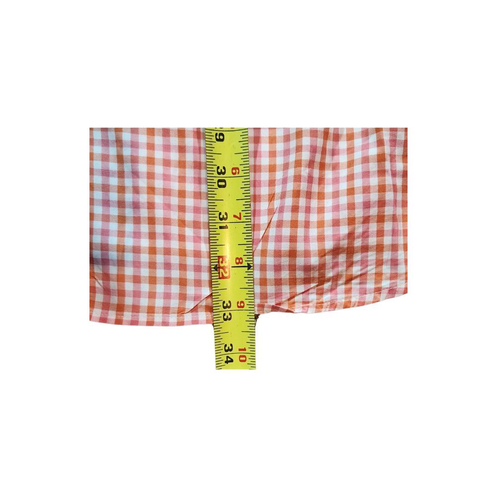 Peter Millar Orange Gingham Plaid Button Down Long Sleeve Men's Shirt Size‎ 2XL - Picture 6 of 6